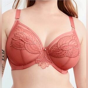 ELOMI Priya Plunge Bra Rose Gold 42i